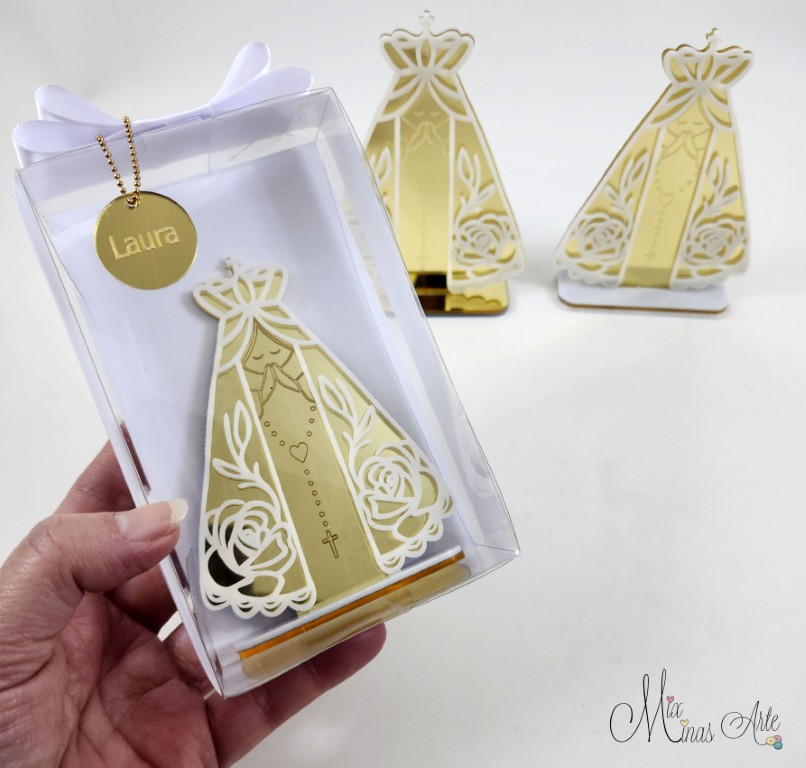 lembrancinha de batizado caixinha de acrilico
