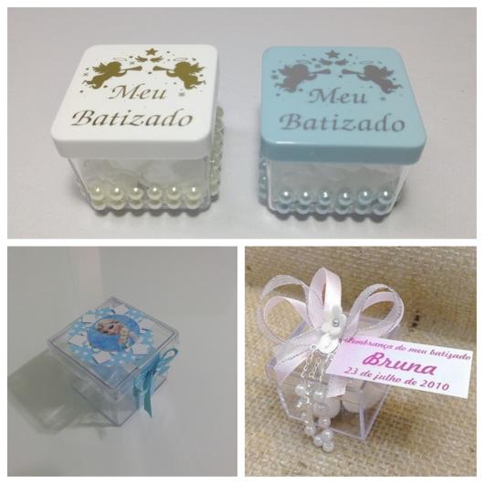 lembrancinha de batizado caixinha de acrilico