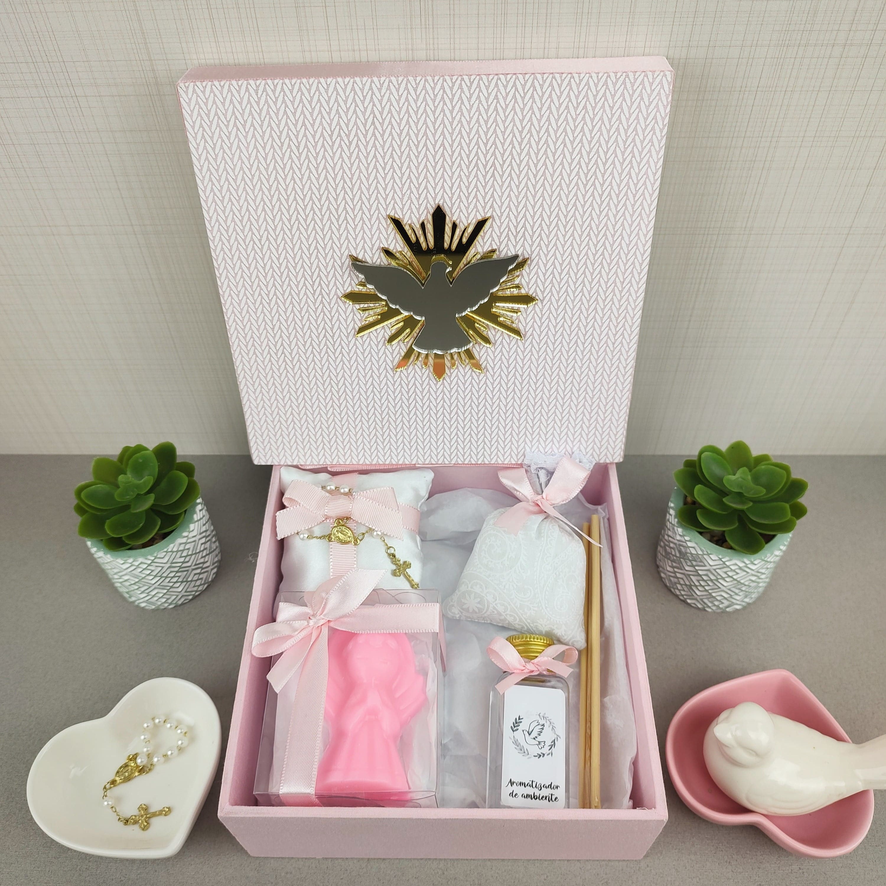 lembrancinha de batizado caixinha de acrilico