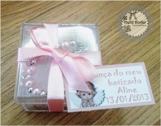 lembrancinha de batizado caixinha de acrilico
