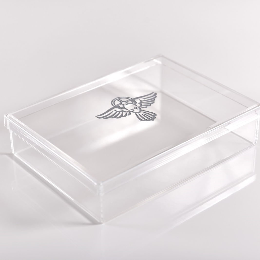 lembrancinha de batizado caixinha de acrilico