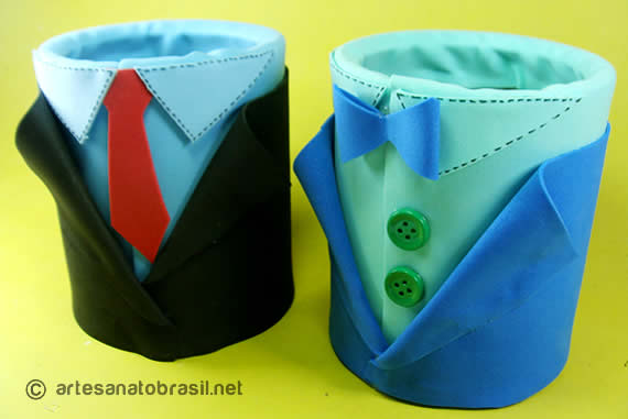 Guia completo de moldes de EVA para o Dia dos Pais