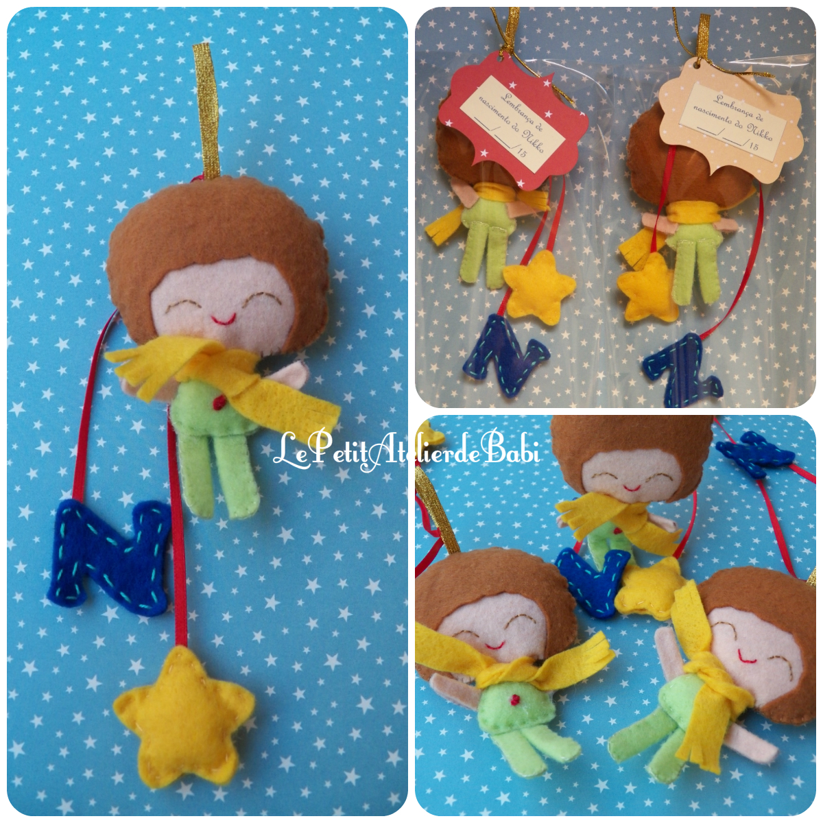 lembrancinha de feltro menino
