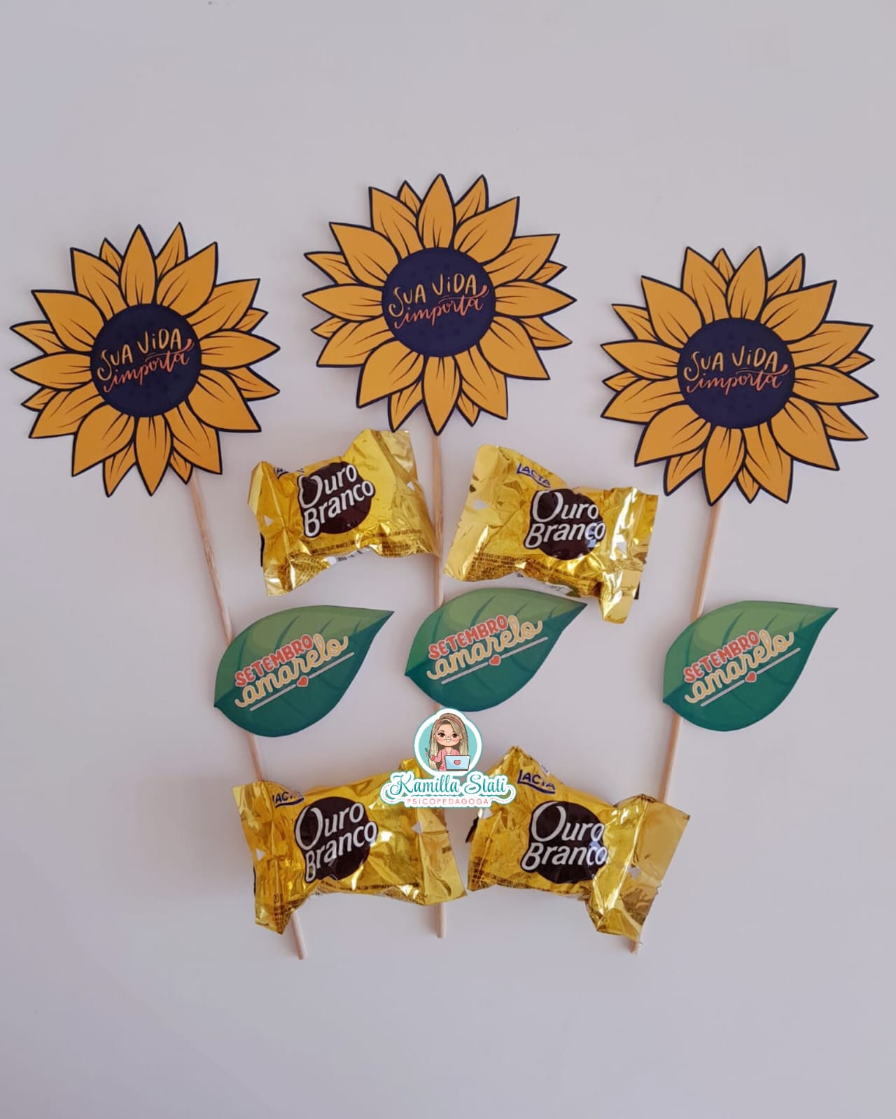 lembrancinha de girassol
