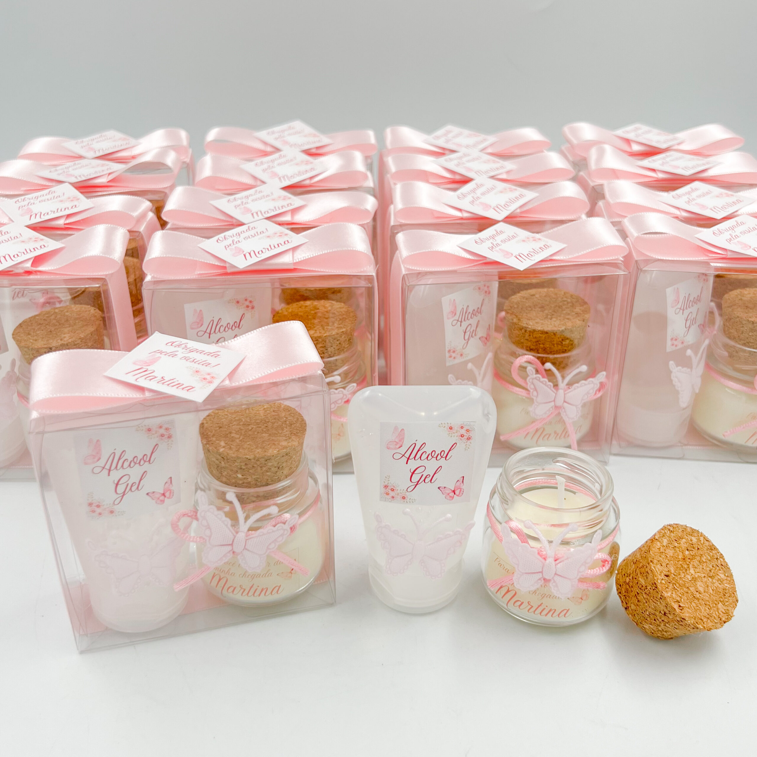 lembrancinha de maternidade álcool gel