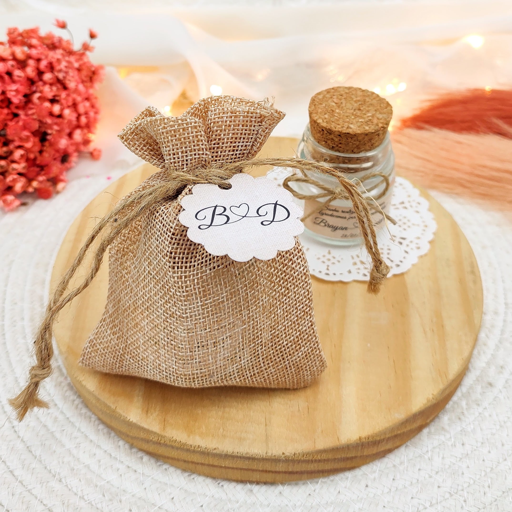 lembrancinhas de casamento com juta