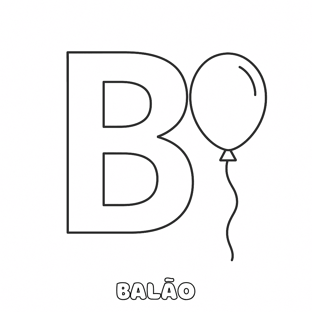 letra b para colorir