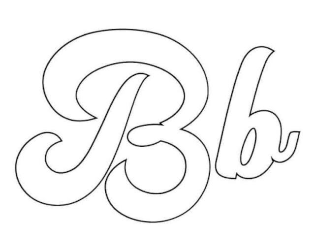 letra b para colorir
