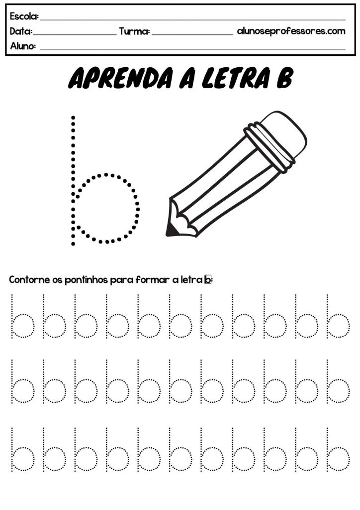 letra b para colorir vs letra b em relevo