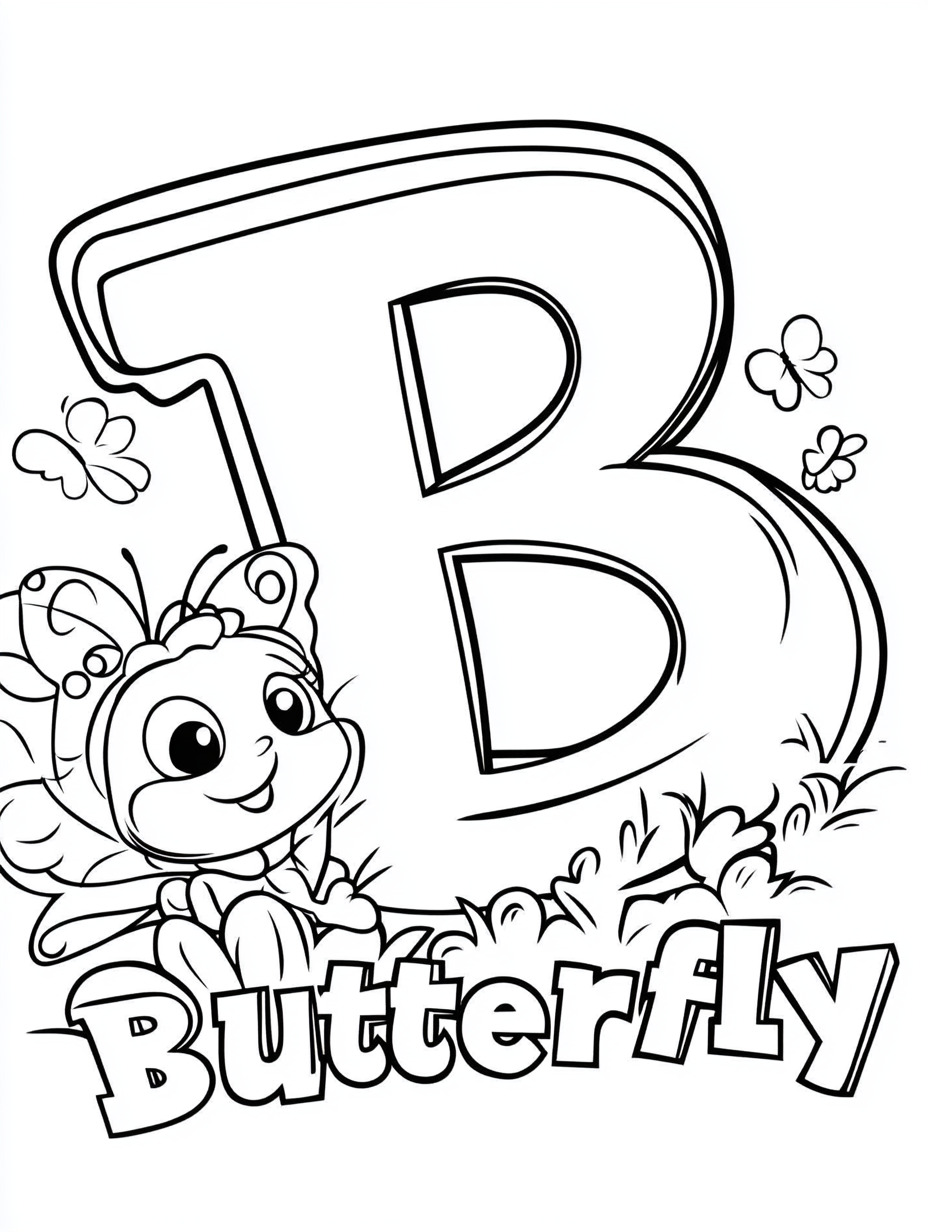 letra b para colorir