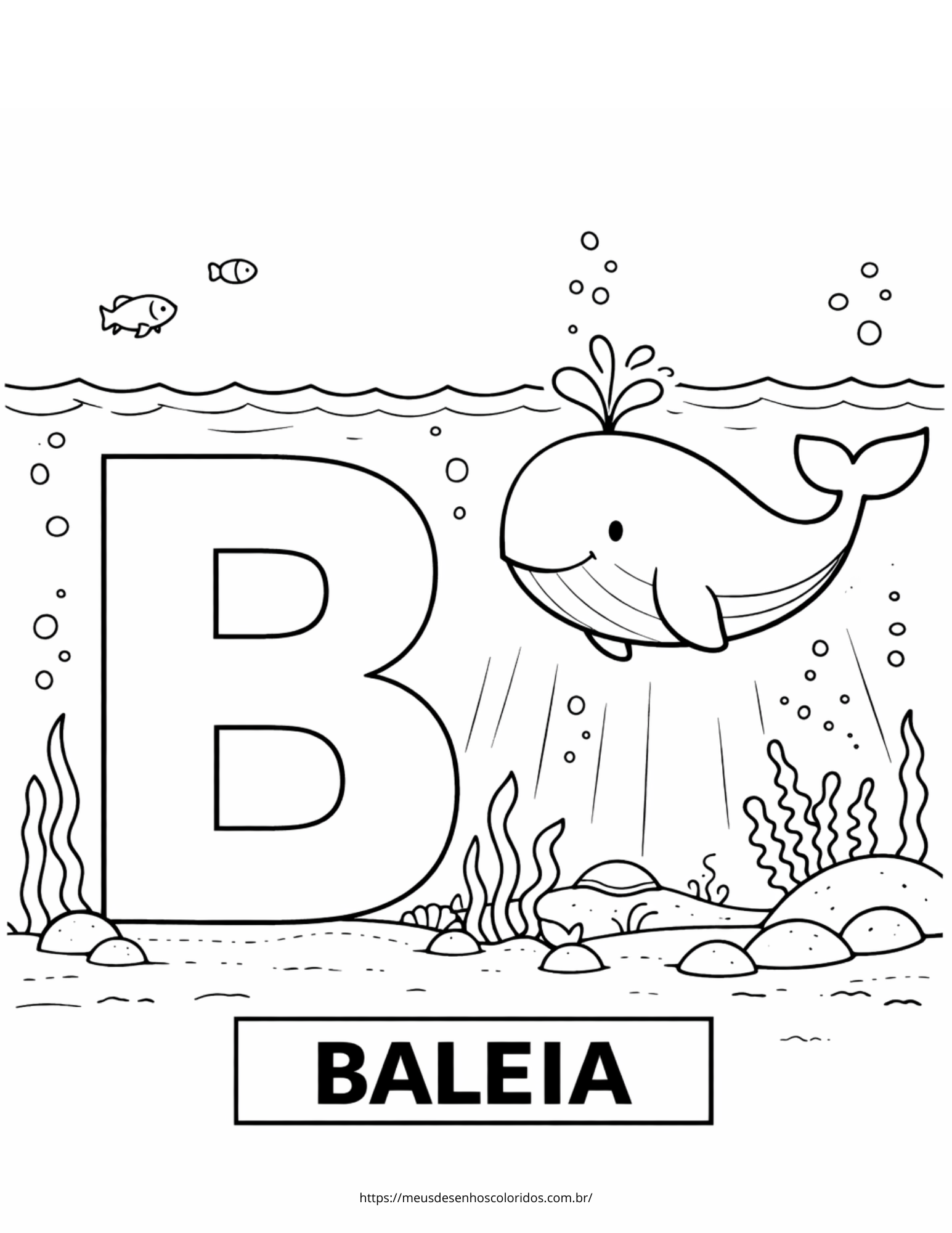 letra b para colorir