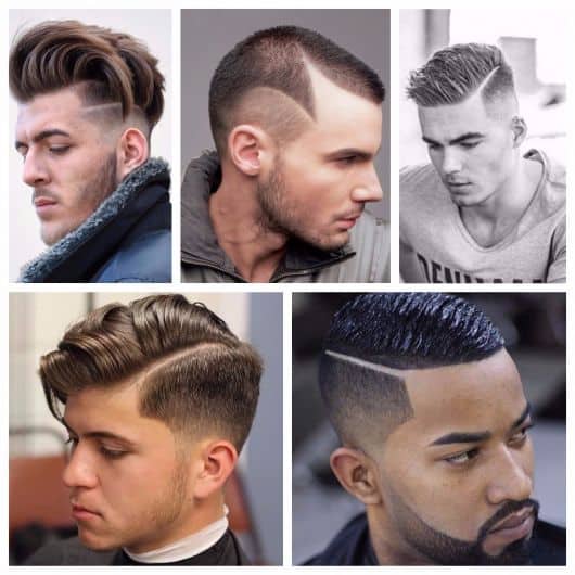 listra no cabelo masculino