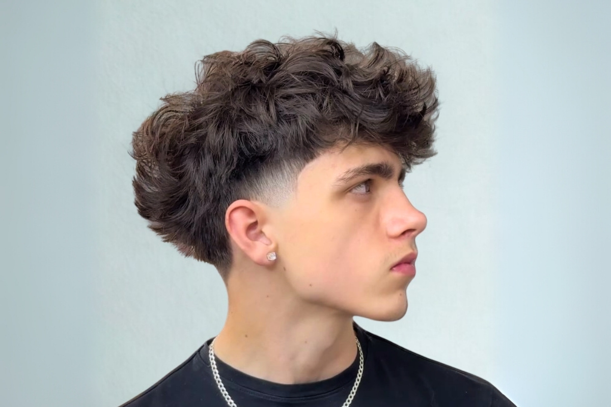 listra no cabelo masculino