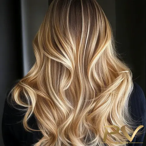 loiro dourado com mechas
