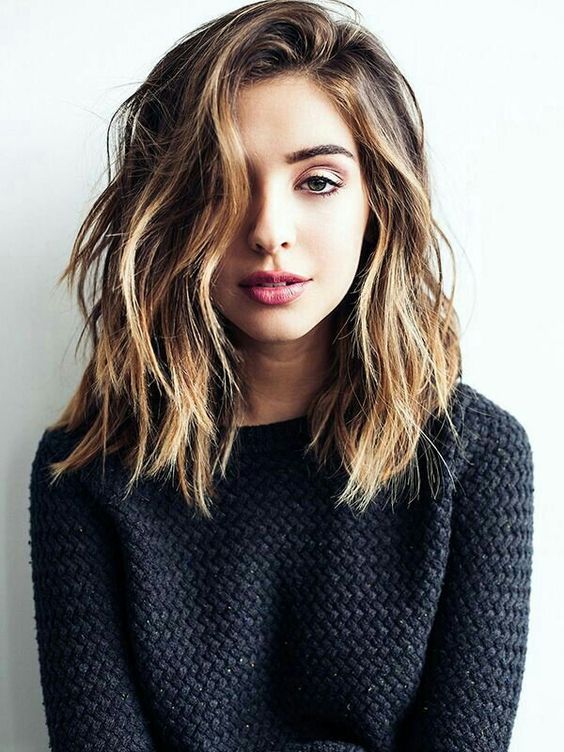 long bob médio ondulado