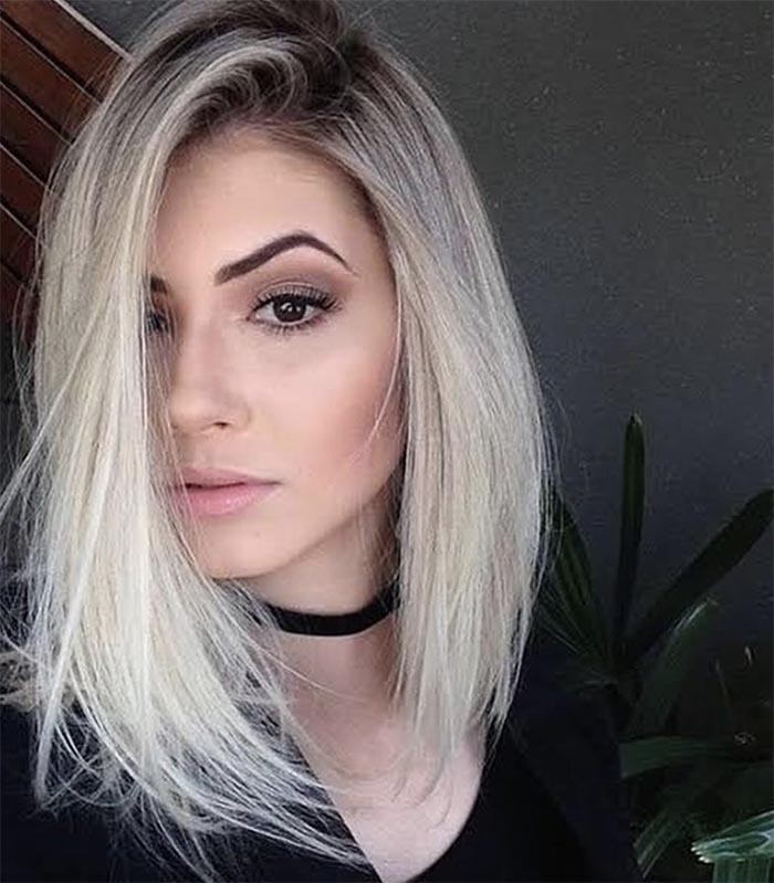 long bob médio com franja