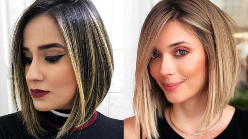 long bob médio para cabelo fino