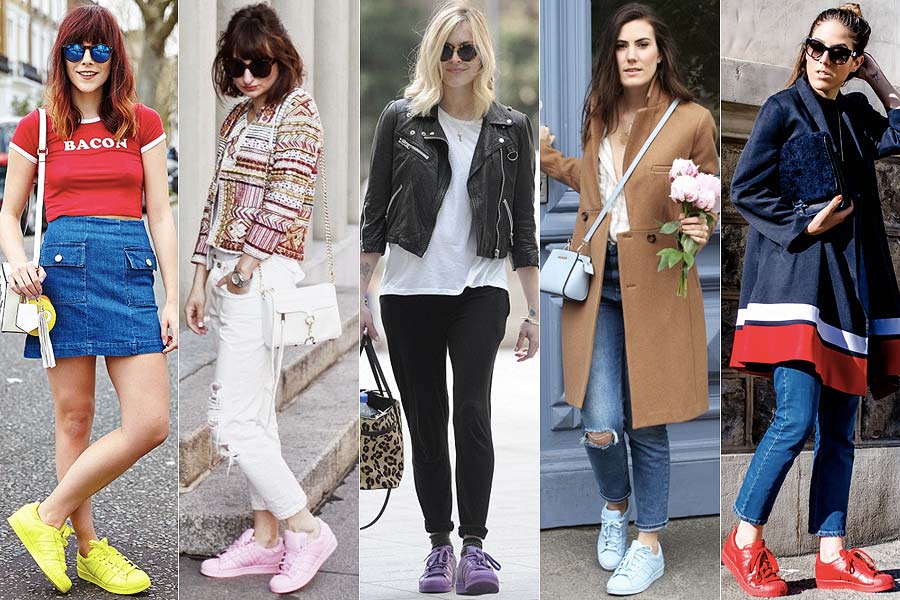 O poder do monocromático com tênis vibrantes