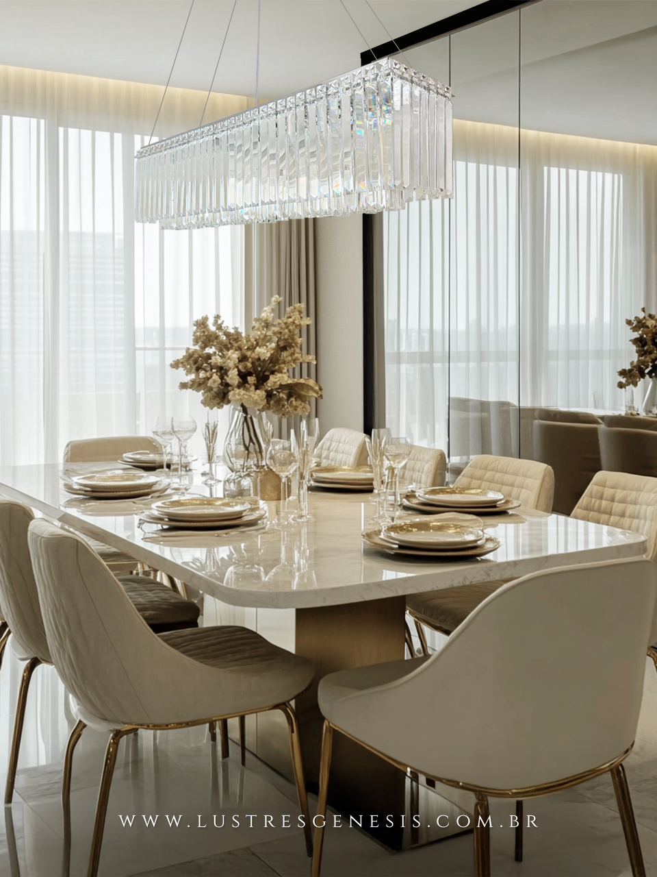 lustre para sala de jantar moderna