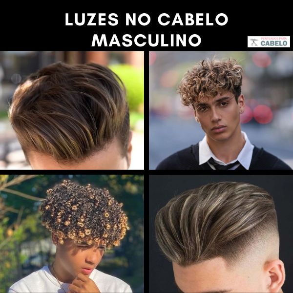 luzes no cabelo masculino