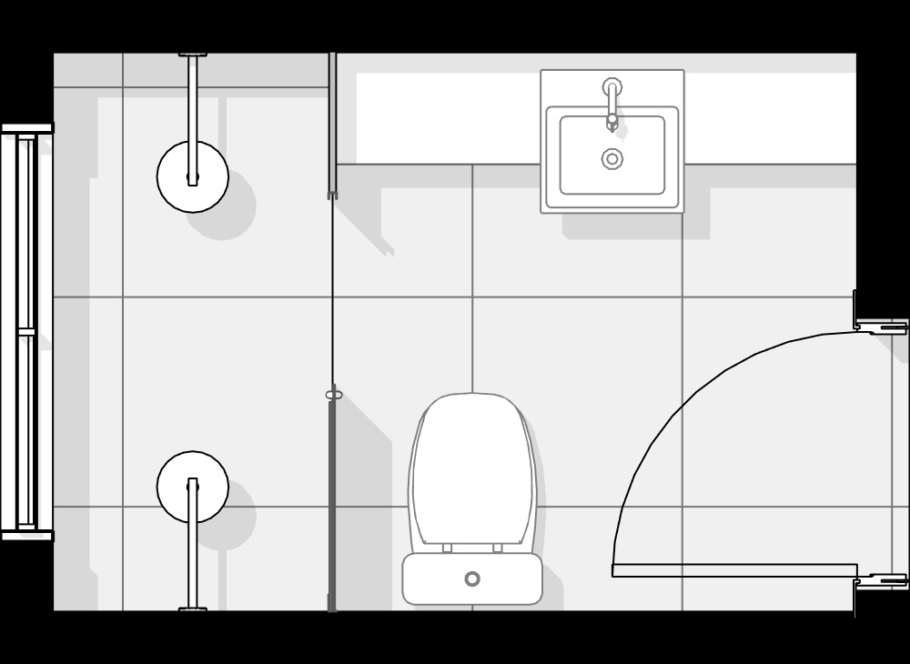 medidas ideais para um banheiro quadrado funcional e confortavel
