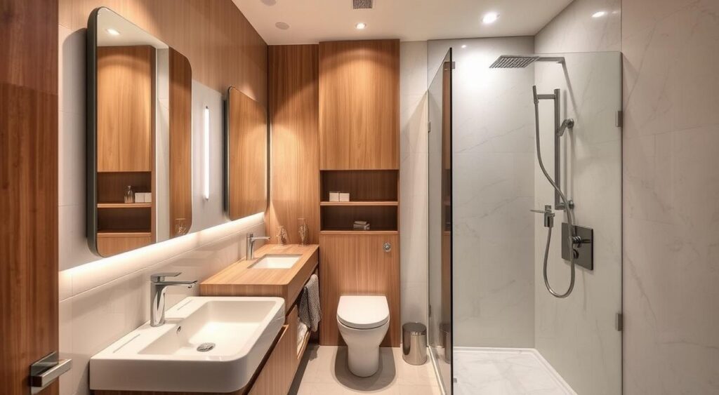 medidas ideais para um banheiro quadrado funcional e confortavel