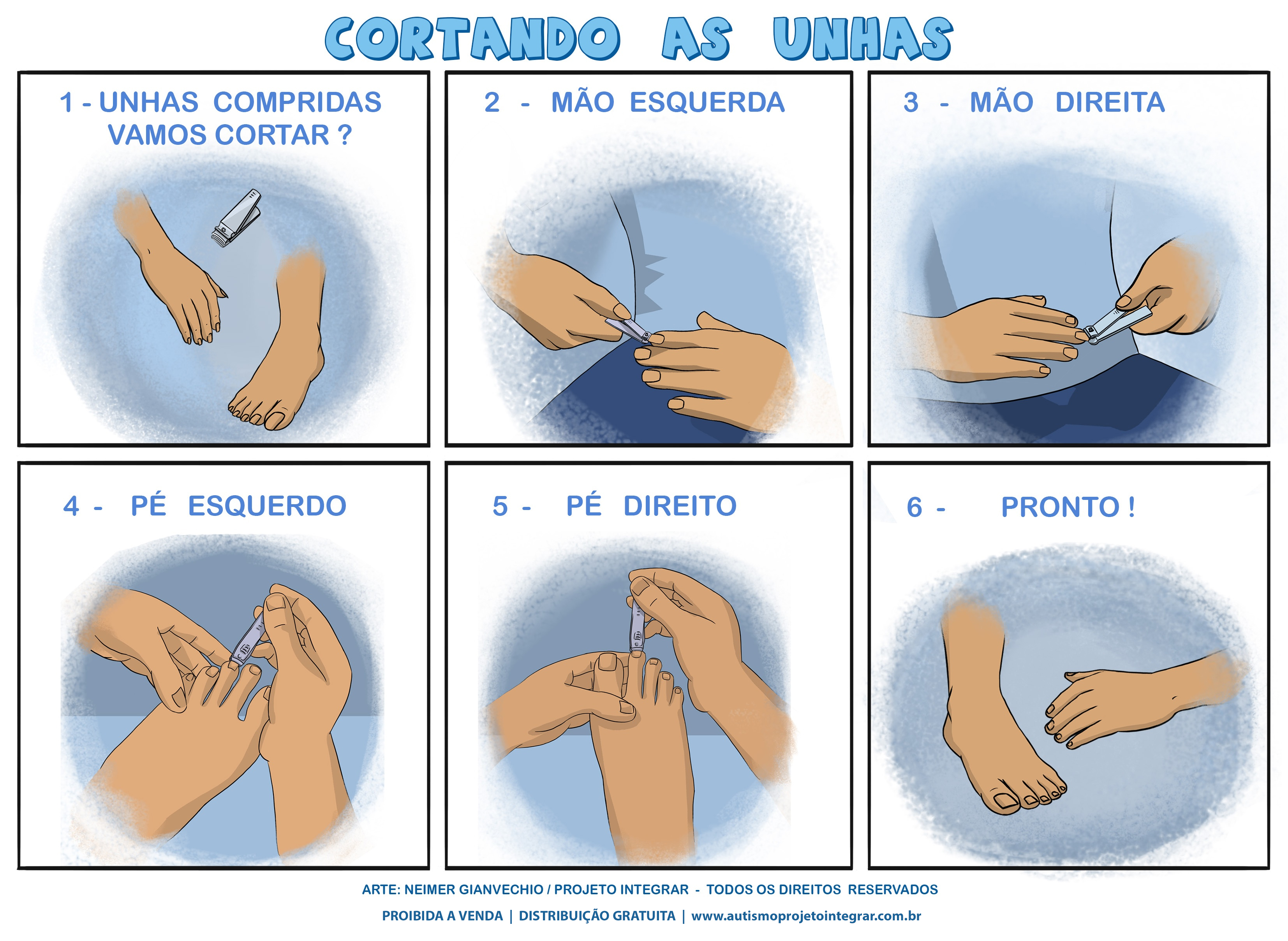 melhores desenhos animados ensinando cortar unhas para crianças