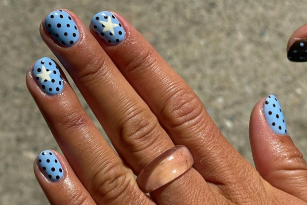melhores ideias unhas azuis decoradas