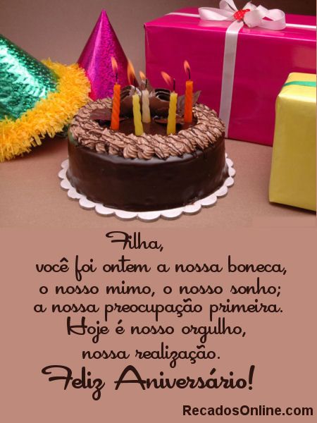 como escrever mensagem de aniversário para filha única