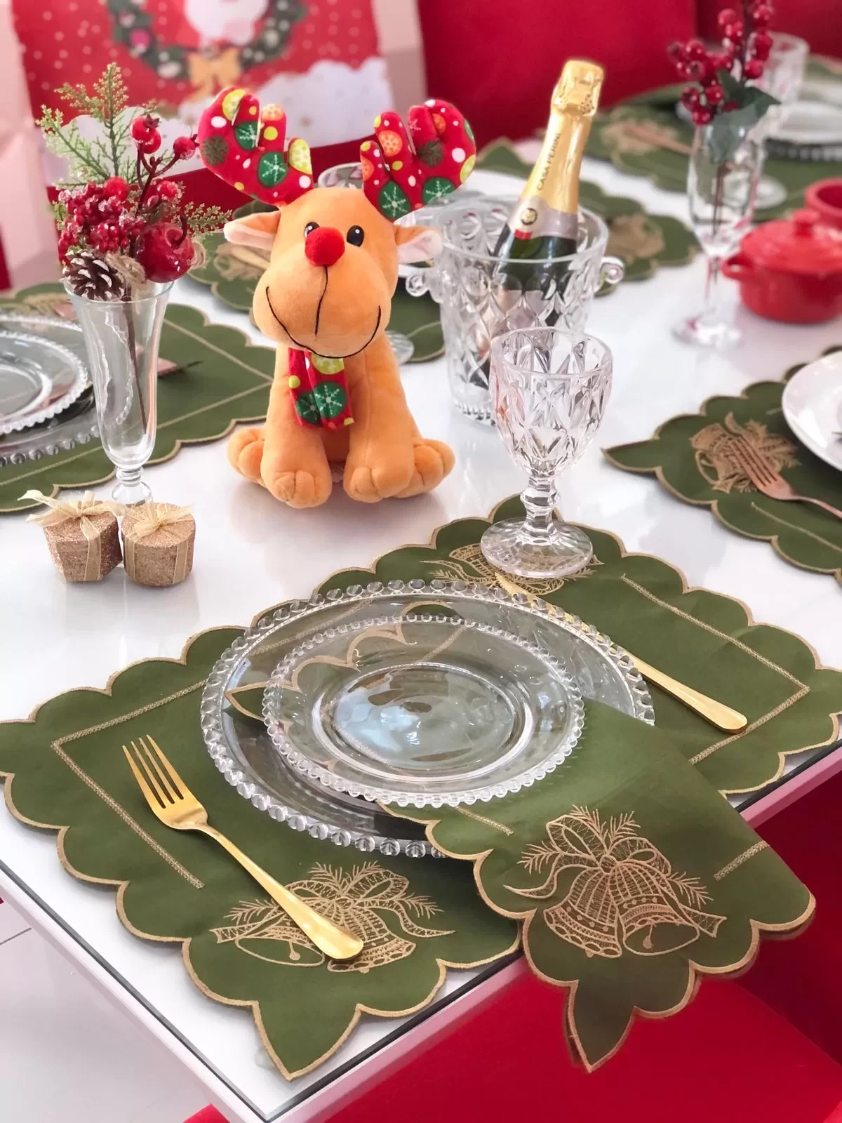 mesa posta natal minimalista