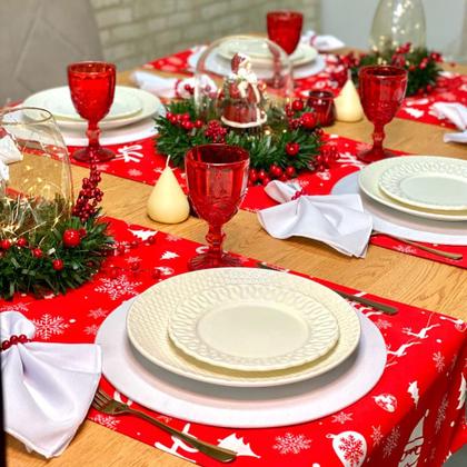 mesa posta natal rústica