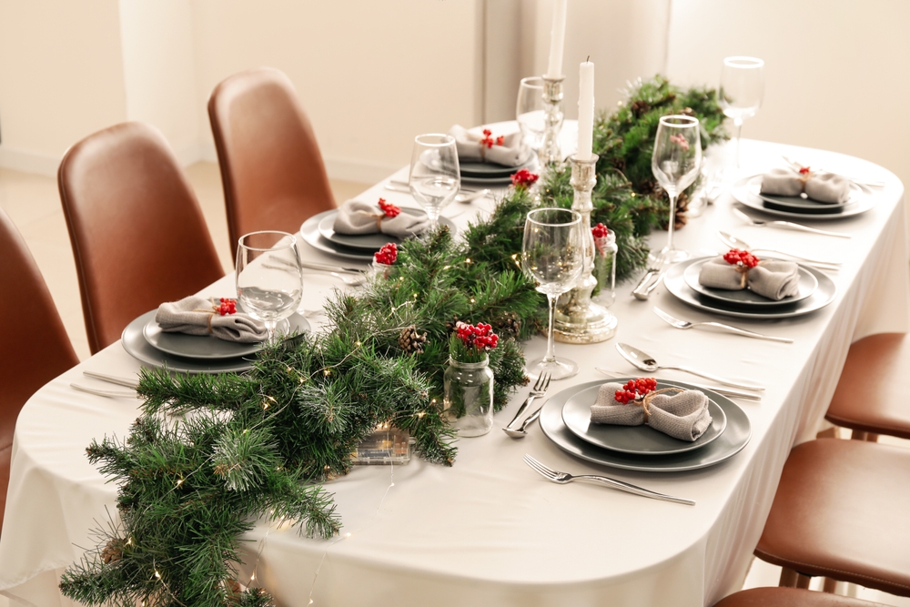mesa posta natal moderna