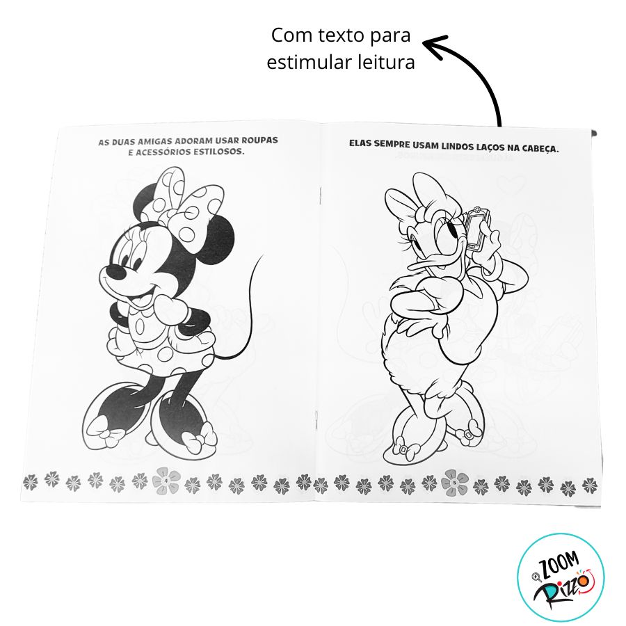 desenho da minnie vs desenho da margarida para colorir