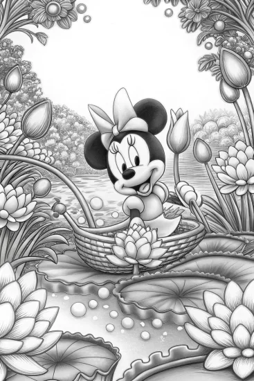 desenho da minnie vs desenho da margarida para colorir
