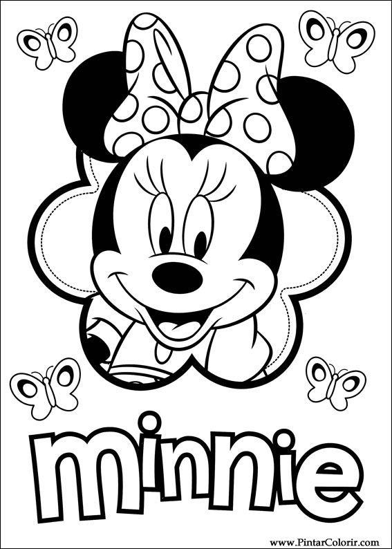 minnie colorir