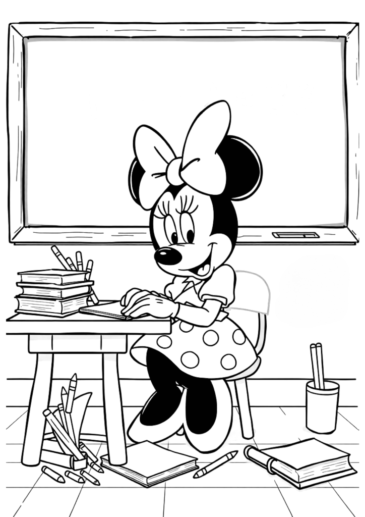 desenho da minnie vs desenho da margarida para colorir