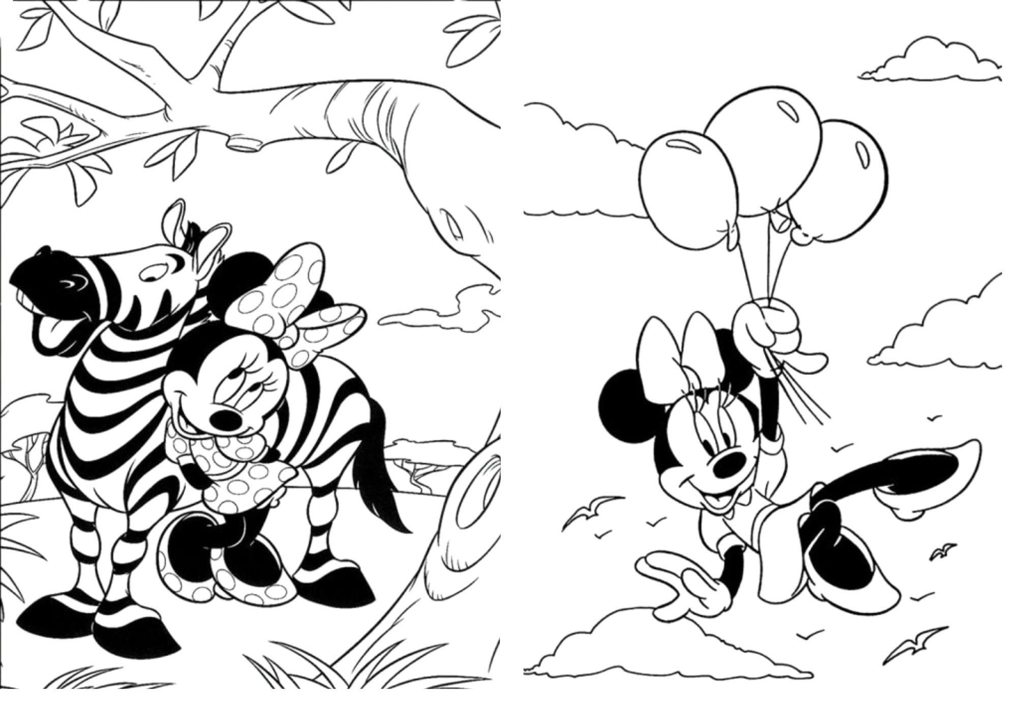 minnie mouse para colorir