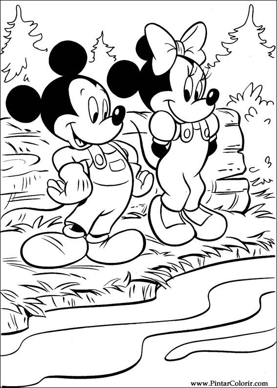 minnie mouse para colorir vs mickey mouse para colorir