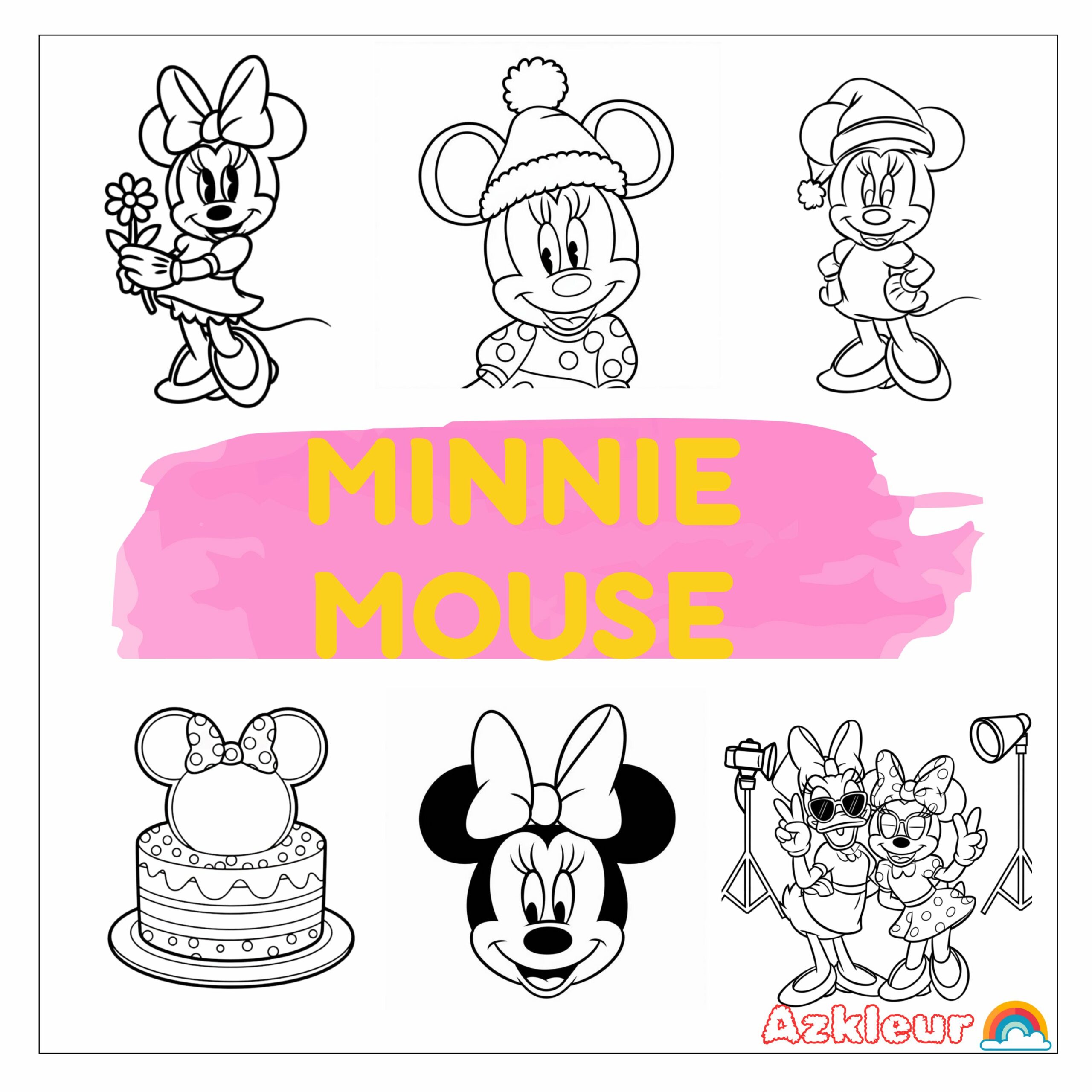 minnie mouse para colorir vs mickey mouse para colorir