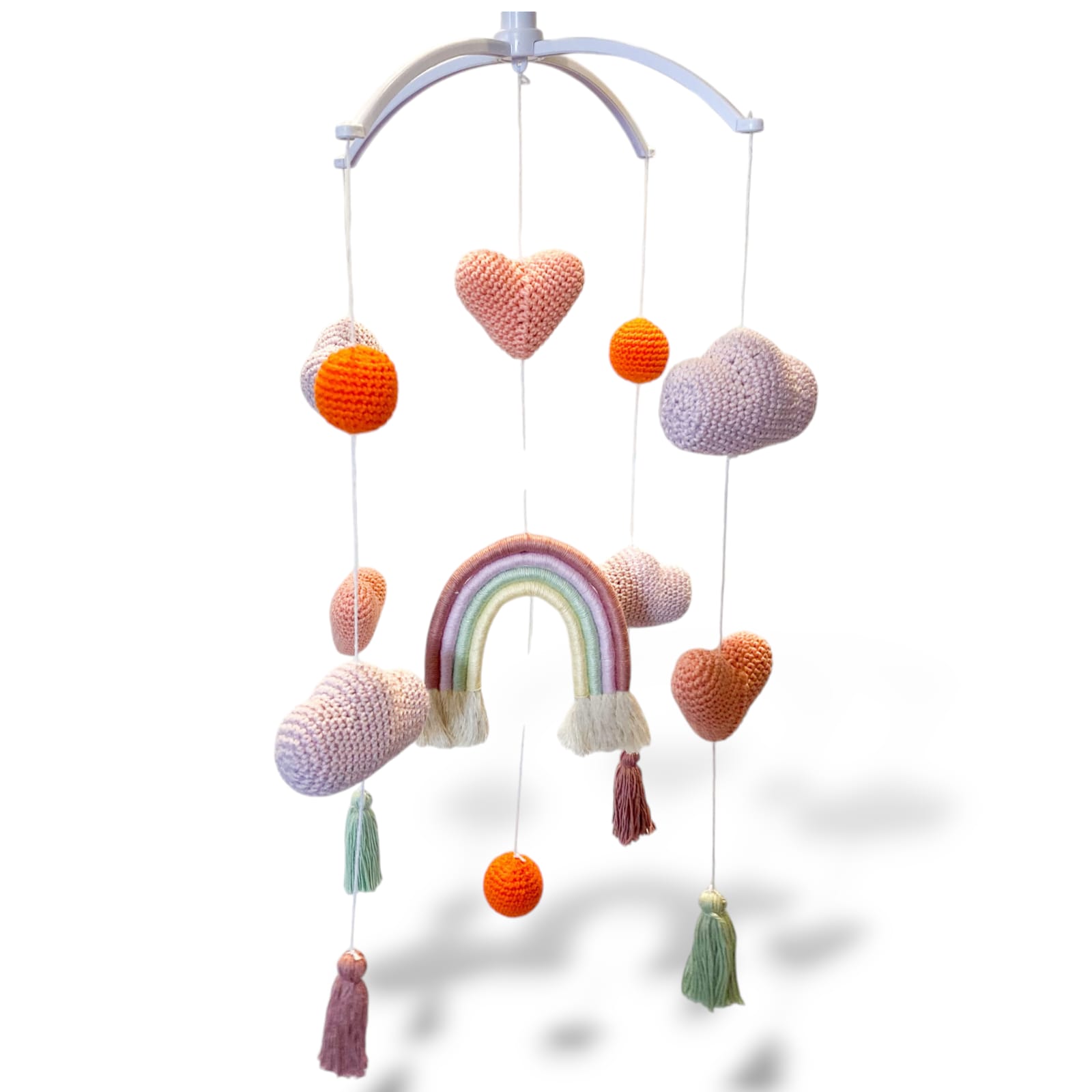 móbile de berço de amigurumi