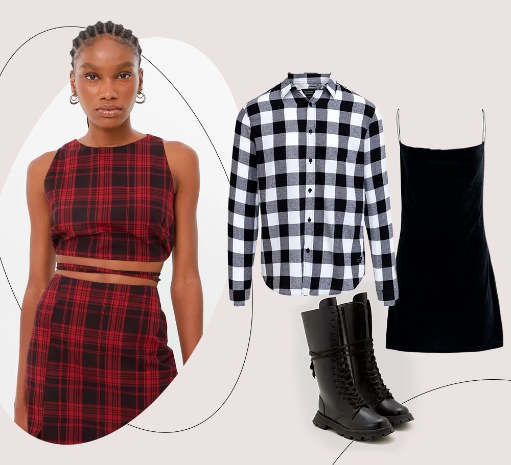 looks moda anos 90 inspiração