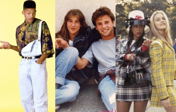 moda anos 90 vs moda atual