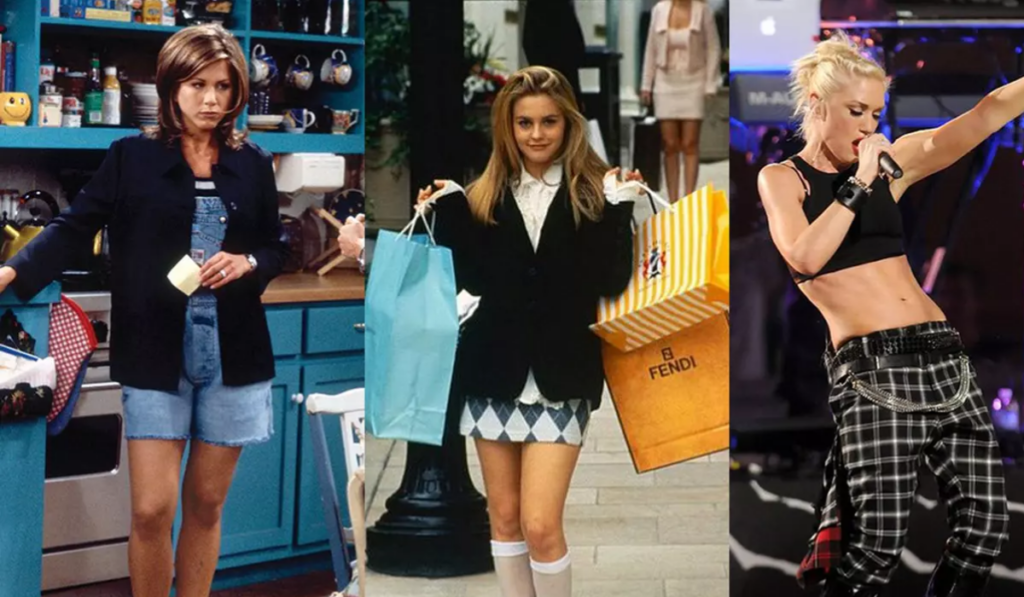 moda anos 90 vs moda atual