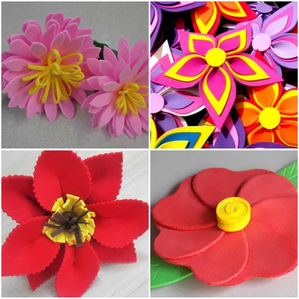 Moldes Gratuitos de Flores em EVA: Rosas