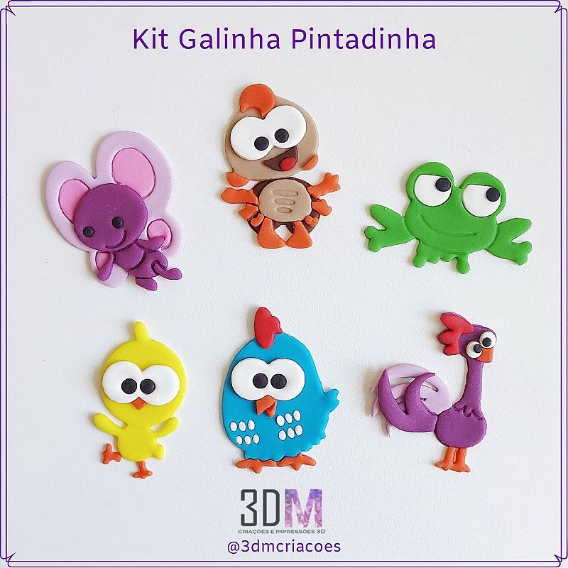 Decoração de Festa Infantil com Personagens da Galinha Pintadinha em Feltro