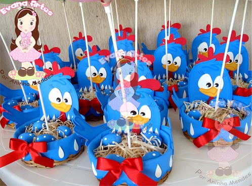 molde de centro de mesa da galinha pintadinha