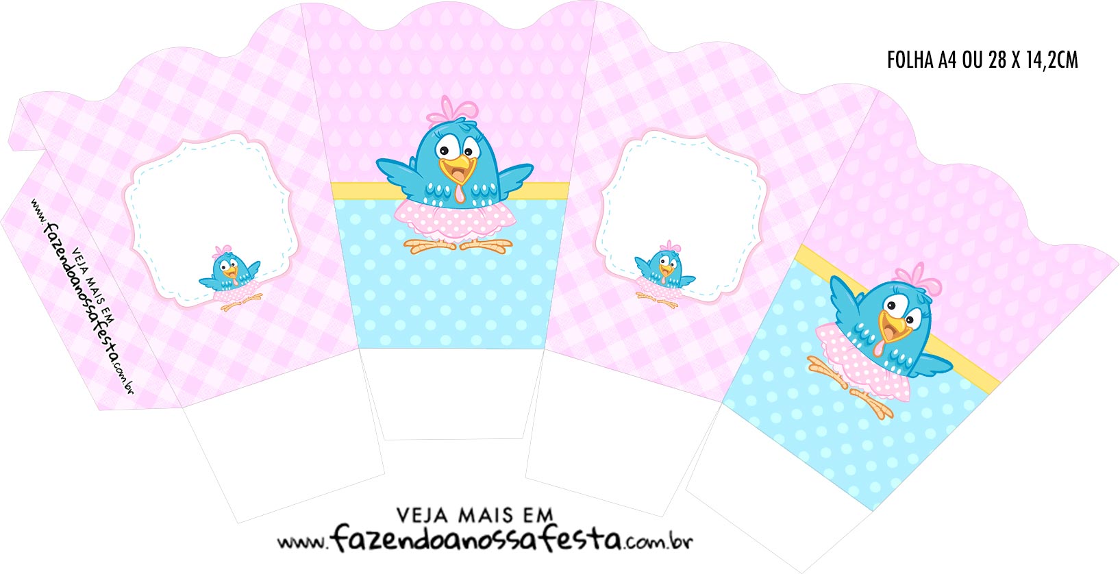 molde de centro de mesa da galinha pintadinha