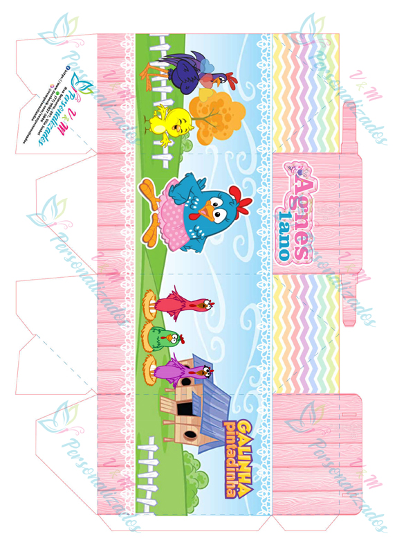 Moldes Gratuitos da Galinha Pintadinha para Imprimir e Montar