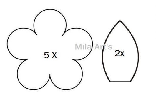 molde para flor de feltro