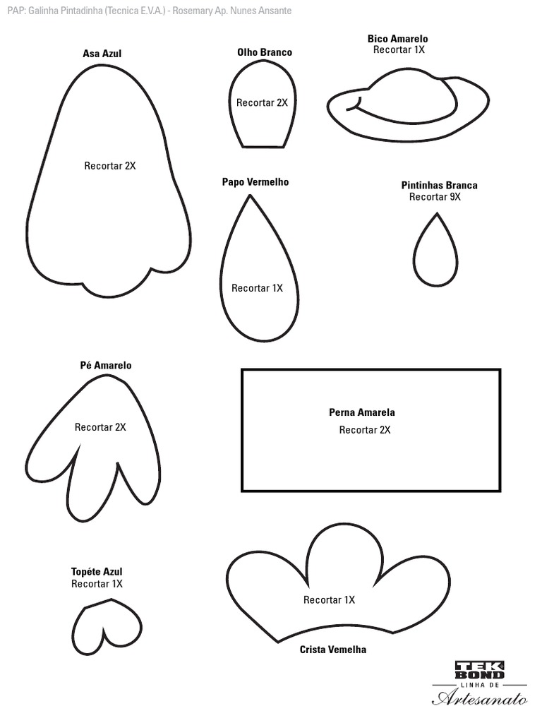 moldes da galinha pintadinha e sua turma em eva